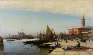 Landscapes Painting - VIEW OF VENICE WITH SANTA MARIA DELLA SALUTE Alexey Bogolyubov cityscape